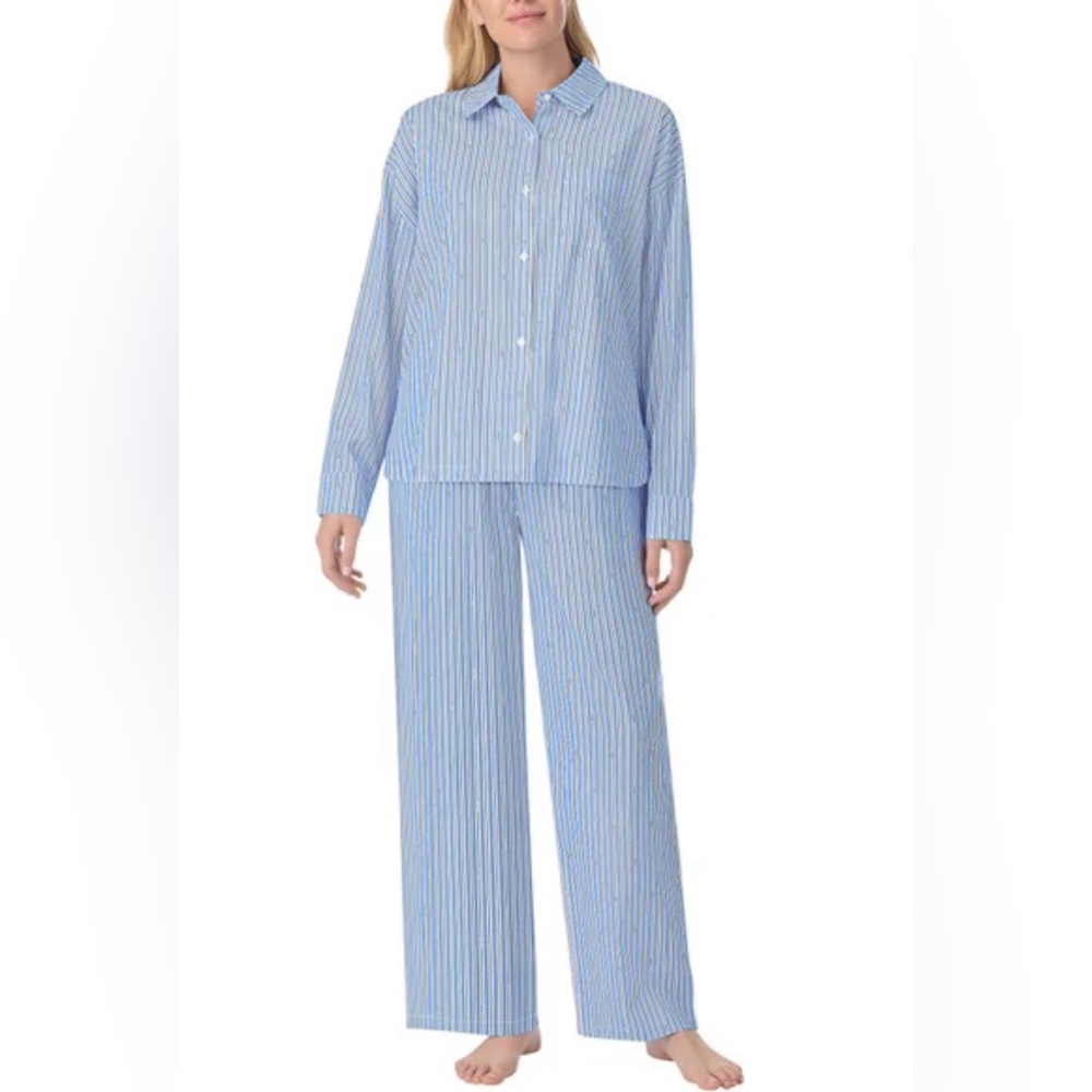 DKNY Blue Striped Pajama Set